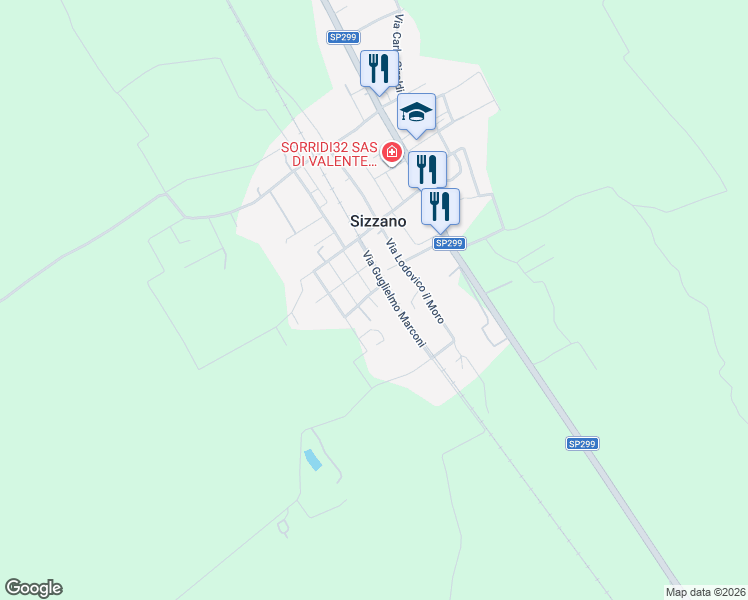 map of restaurants, bars, coffee shops, grocery stores, and more near 3 Via Benvenuto Zoppis in Sizzano