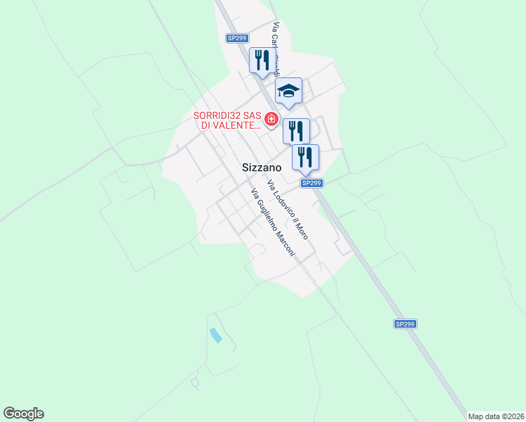 map of restaurants, bars, coffee shops, grocery stores, and more near 3 Via Benvenuto Zoppis in Sizzano