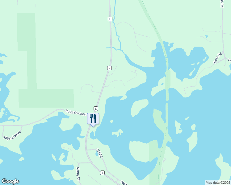 map of restaurants, bars, coffee shops, grocery stores, and more near Deertrail Rd in Tomahawk