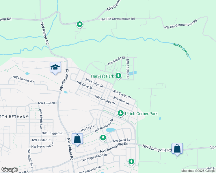 map of restaurants, bars, coffee shops, grocery stores, and more near 7522 Northwest Elise Avenue in Portland