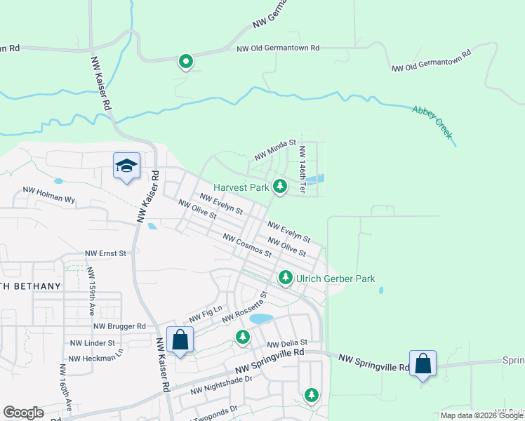 map of restaurants, bars, coffee shops, grocery stores, and more near 7563 Northwest Eleanor Avenue in Portland