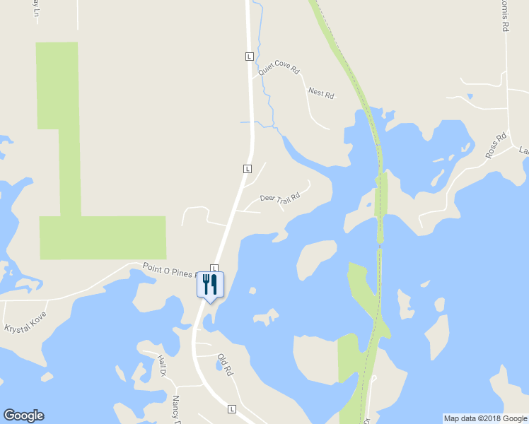 map of restaurants, bars, coffee shops, grocery stores, and more near 9803 Deer Trail Road in Tomahawk