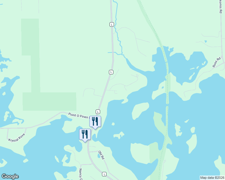 map of restaurants, bars, coffee shops, grocery stores, and more near 2246 County Road L in Tomahawk