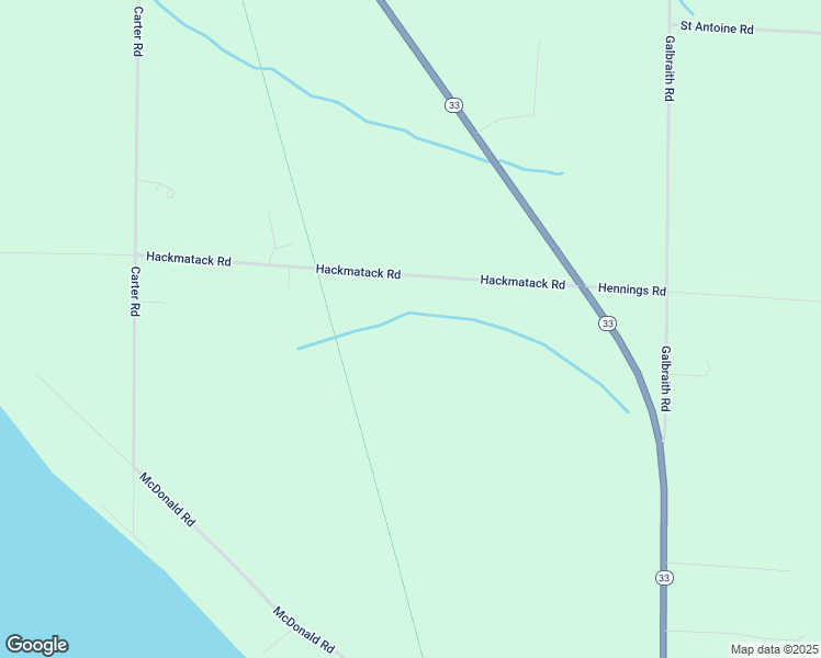 map of restaurants, bars, coffee shops, grocery stores, and more near 1576 Hackmatack Road in Cheboygan