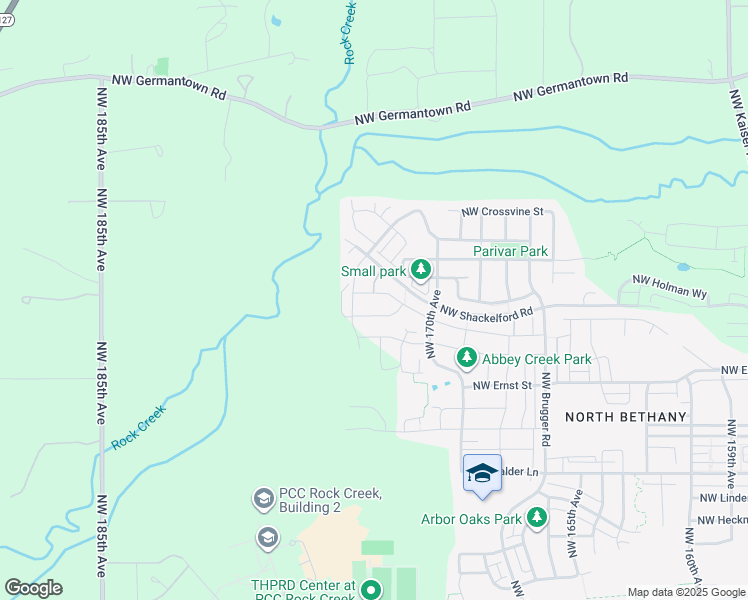 map of restaurants, bars, coffee shops, grocery stores, and more near 17372 Northwest Viola Street in Portland