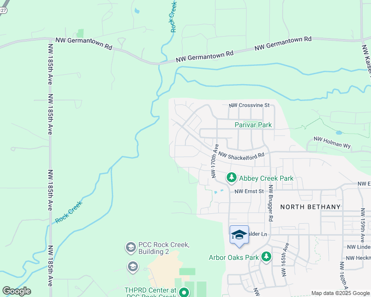map of restaurants, bars, coffee shops, grocery stores, and more near 17372 Northwest Viola Street in Portland