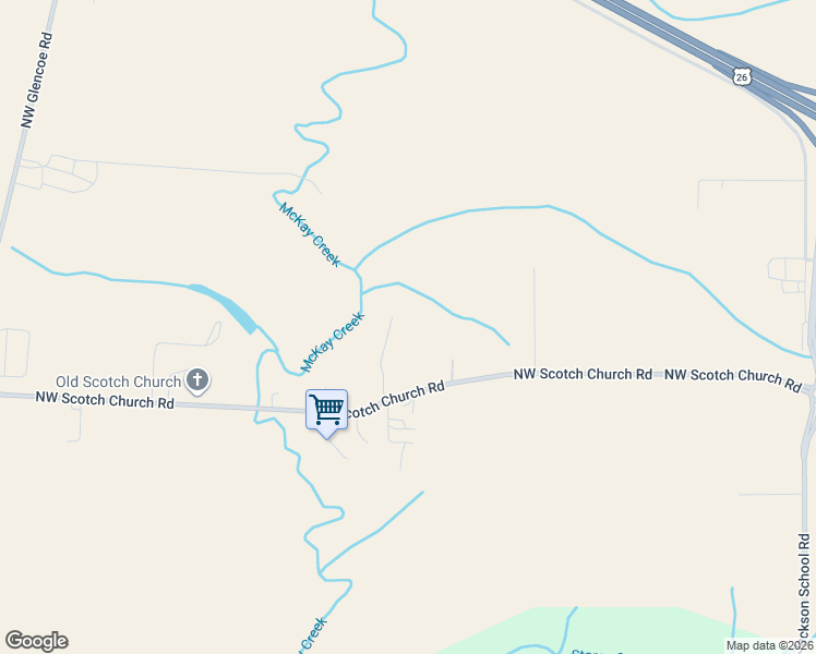 map of restaurants, bars, coffee shops, grocery stores, and more near 30125 Northwest Scotch Church Road in Hillsboro