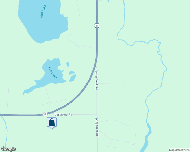 map of restaurants, bars, coffee shops, grocery stores, and more near 7750 U.S. 8 in Rhinelander