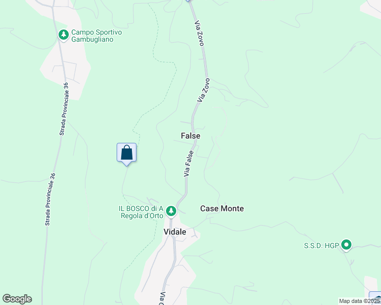 map of restaurants, bars, coffee shops, grocery stores, and more near 9 Via False in False