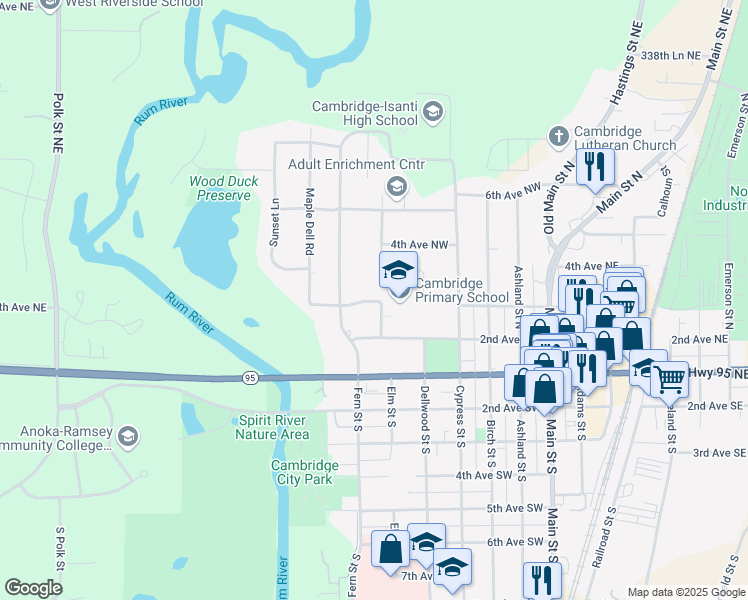 map of restaurants, bars, coffee shops, grocery stores, and more near 310 Elm Street North in Cambridge