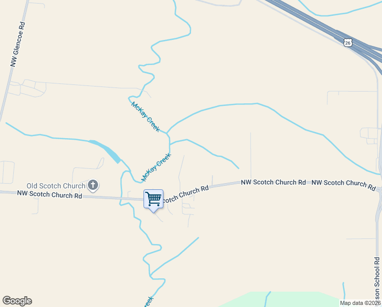 map of restaurants, bars, coffee shops, grocery stores, and more near 30125 Northwest Scotch Church Road in Hillsboro