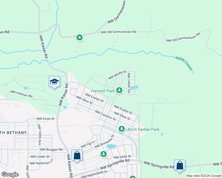 map of restaurants, bars, coffee shops, grocery stores, and more near 14870 Legend Street in Portland