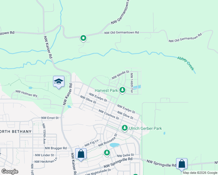 map of restaurants, bars, coffee shops, grocery stores, and more near 14960 Legend Street in Portland