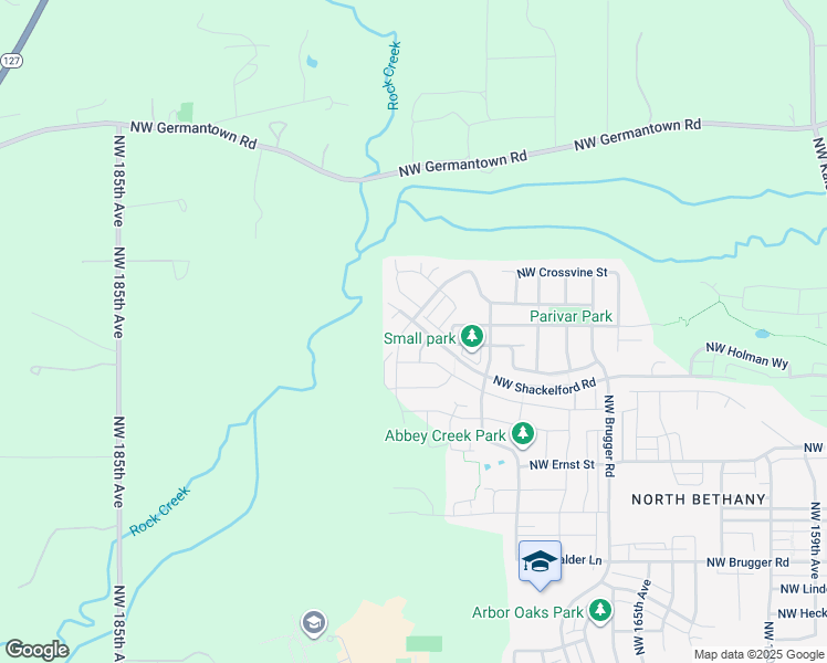 map of restaurants, bars, coffee shops, grocery stores, and more near 17387 Northwest Shackelford Road in Portland