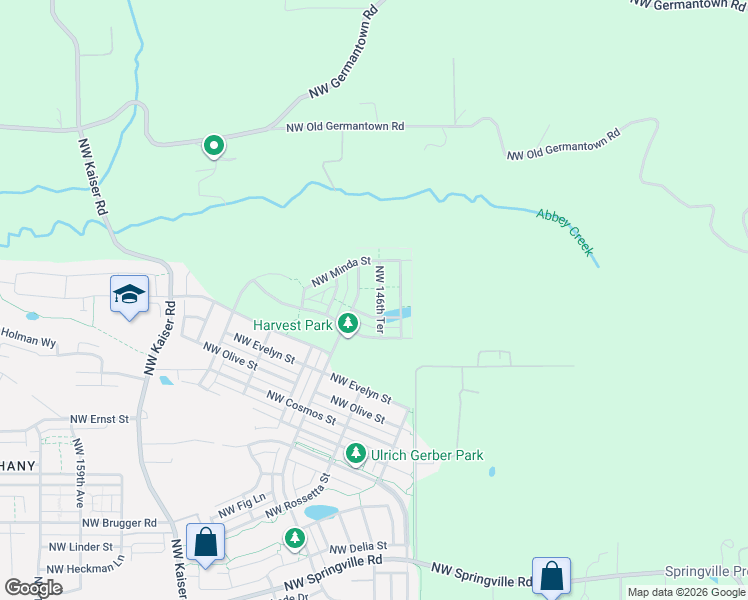 map of restaurants, bars, coffee shops, grocery stores, and more near 7771 Northwest 146th Terrace in Portland