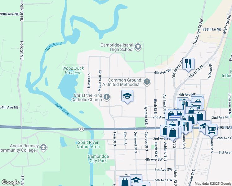 map of restaurants, bars, coffee shops, grocery stores, and more near 310 Elm Street North in Cambridge