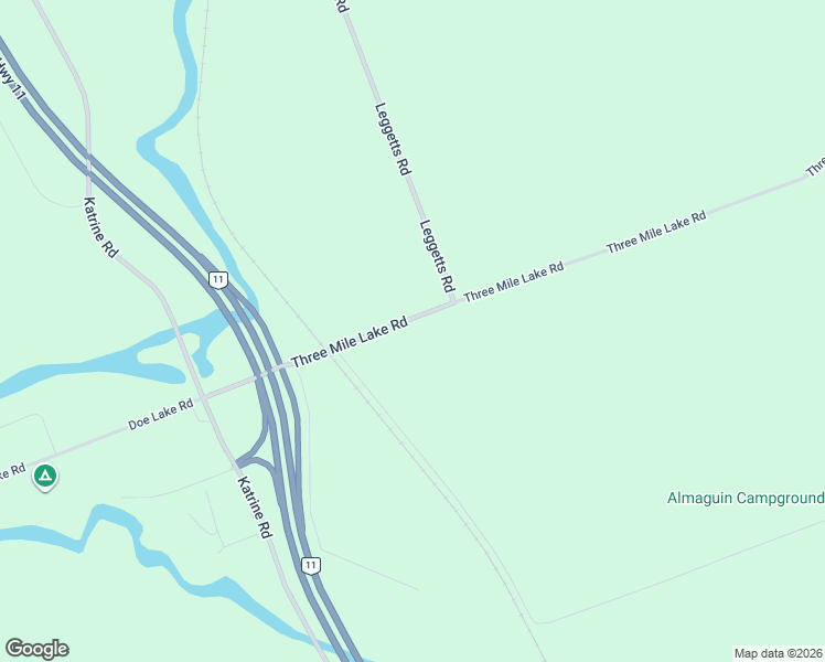 map of restaurants, bars, coffee shops, grocery stores, and more near 133 Three Mile Lake Road in Emsdale