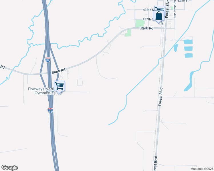 map of restaurants, bars, coffee shops, grocery stores, and more near 43418 Stark Road Lane in Harris