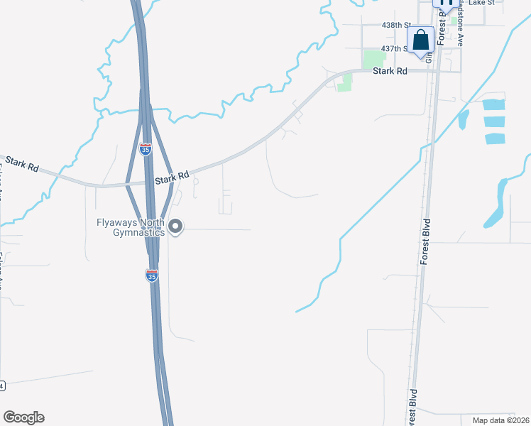 map of restaurants, bars, coffee shops, grocery stores, and more near 43418 Stark Road Lane in Harris