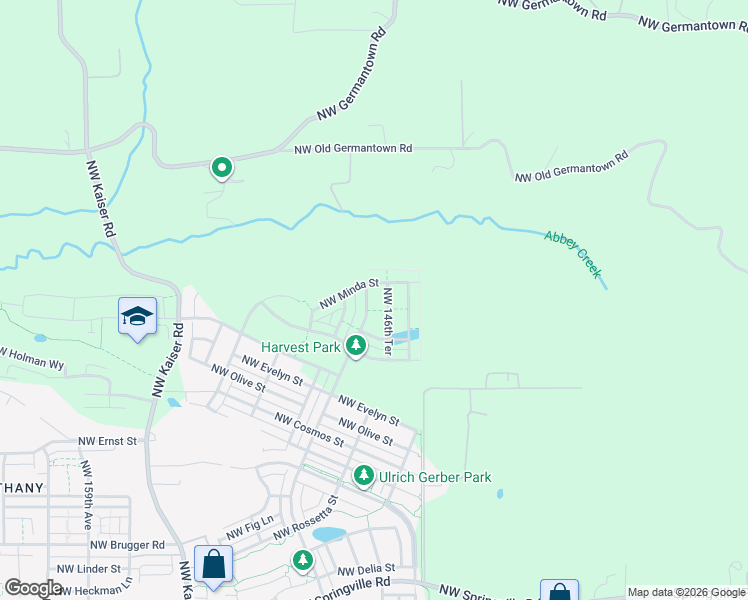 map of restaurants, bars, coffee shops, grocery stores, and more near 7497 Northwest Eleanor Avenue in Portland