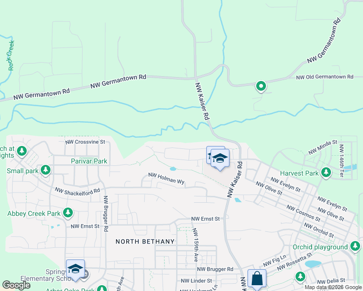 map of restaurants, bars, coffee shops, grocery stores, and more near 15926 Northwest Germantown Road in Portland