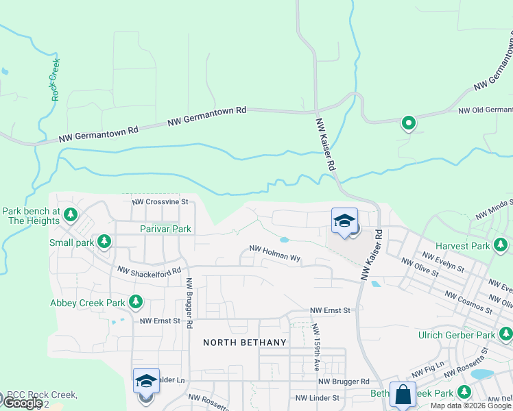 map of restaurants, bars, coffee shops, grocery stores, and more near 15926 Northwest Germantown Road in Portland
