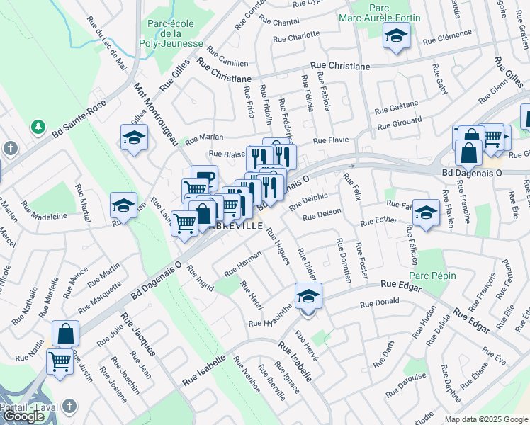 3480 Boulevard Dagenais Ouest, Laval QC Walk Score