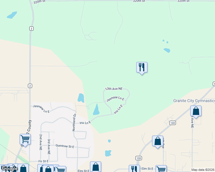 map of restaurants, bars, coffee shops, grocery stores, and more near 1002 13th Avenue Northeast in Saint Joseph