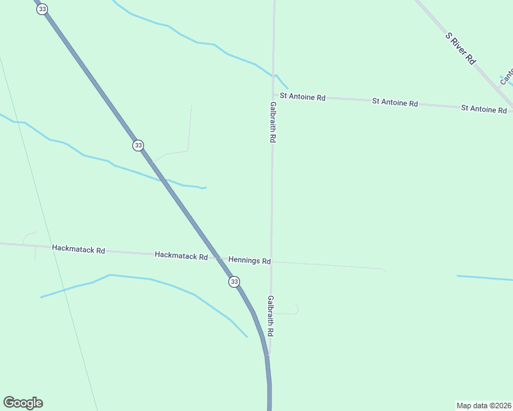map of restaurants, bars, coffee shops, grocery stores, and more near 8041 Galbraith Road in Cheboygan
