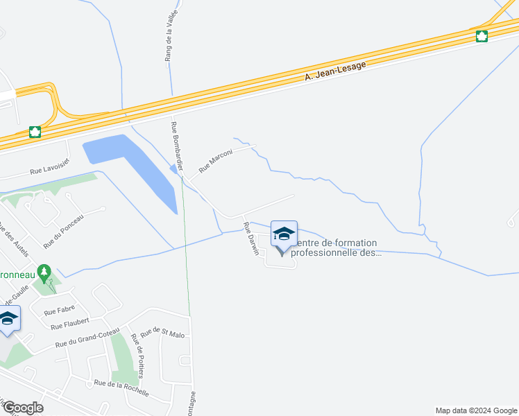 map of restaurants, bars, coffee shops, grocery stores, and more near 2250 Rue Bombardier in Sainte-Julie