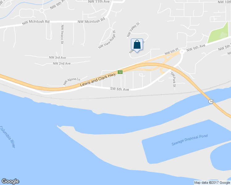 map of restaurants, bars, coffee shops, grocery stores, and more near 2406 Southwest 6th Avenue in Camas