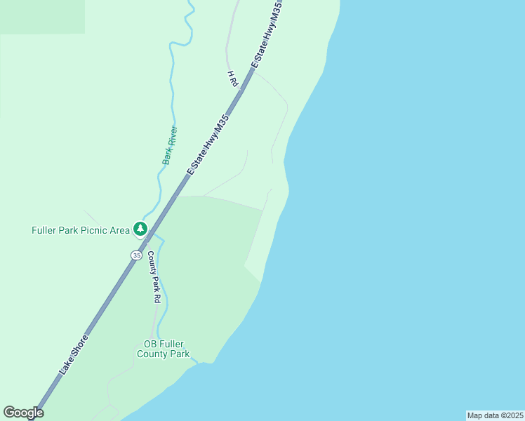 map of restaurants, bars, coffee shops, grocery stores, and more near 1072 H Road in Bark River