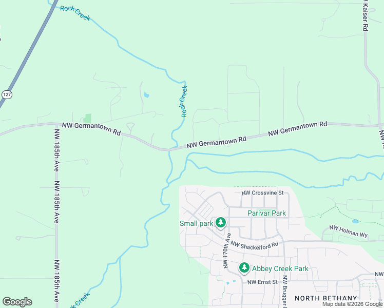 map of restaurants, bars, coffee shops, grocery stores, and more near 17391 Northwest Woodrush Way in Portland