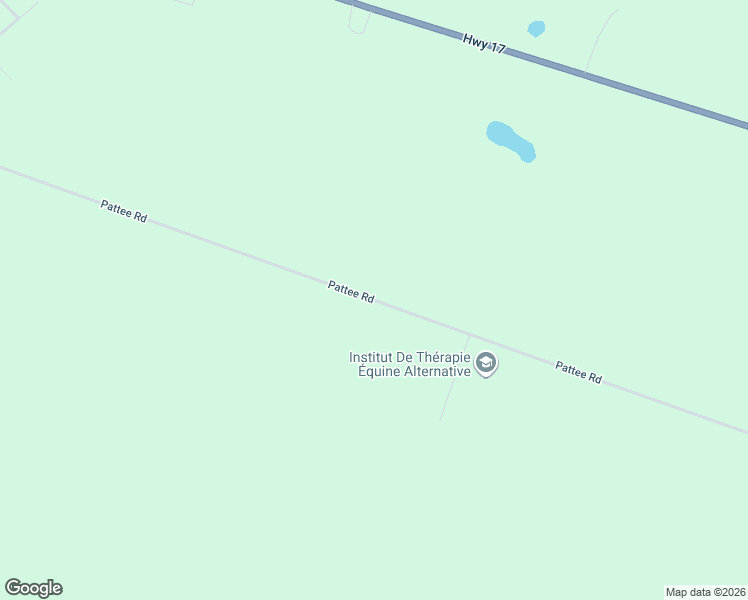 map of restaurants, bars, coffee shops, grocery stores, and more near Pattee Road in Hawkesbury