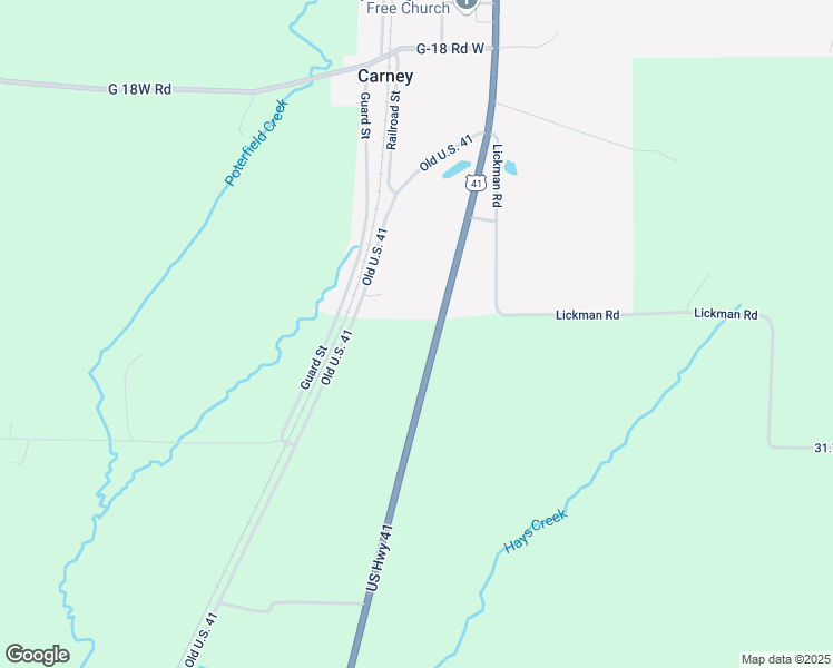 map of restaurants, bars, coffee shops, grocery stores, and more near N12877 U.S. 41 in Carney