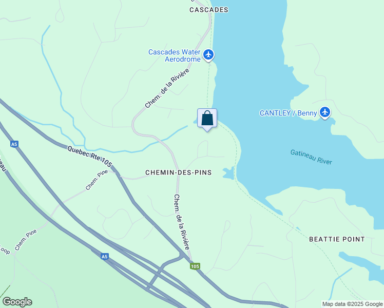 map of restaurants, bars, coffee shops, grocery stores, and more near 22 Chemin Pine Loop in Chelsea