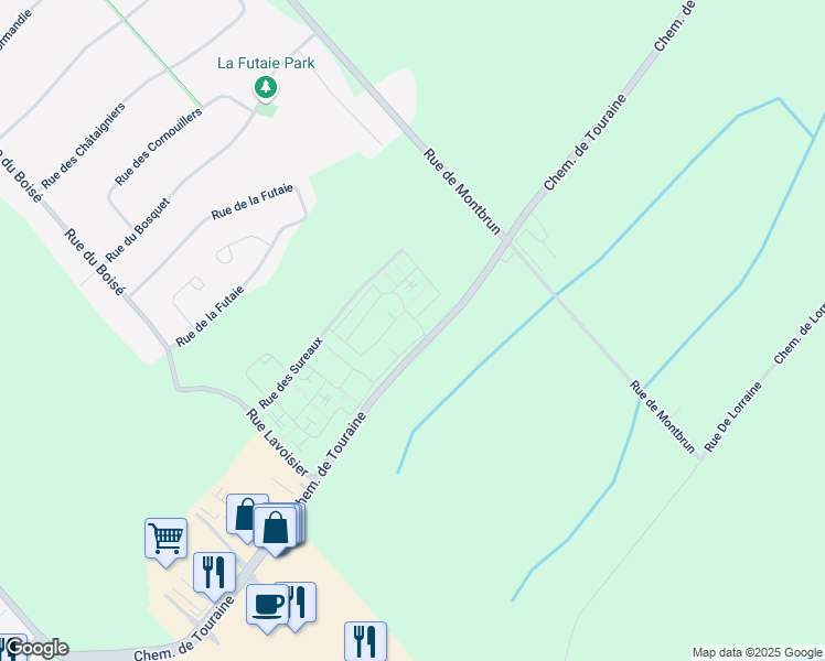 map of restaurants, bars, coffee shops, grocery stores, and more near 798 Rue des Sureaux in Boucherville