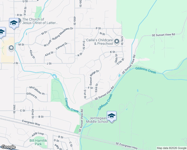 map of restaurants, bars, coffee shops, grocery stores, and more near 756 Sunset Ridge Drive in Washougal