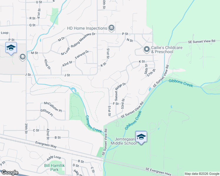 map of restaurants, bars, coffee shops, grocery stores, and more near 694 51st Street in Washougal