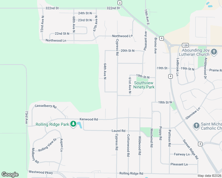 map of restaurants, bars, coffee shops, grocery stores, and more near 6307 18th Street North in St. Cloud