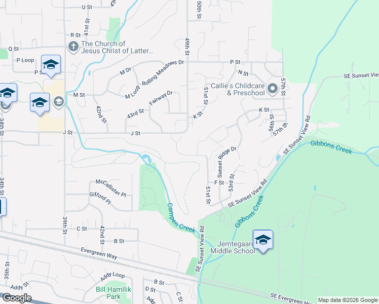 map of restaurants, bars, coffee shops, grocery stores, and more near 4941 G Street in Washougal