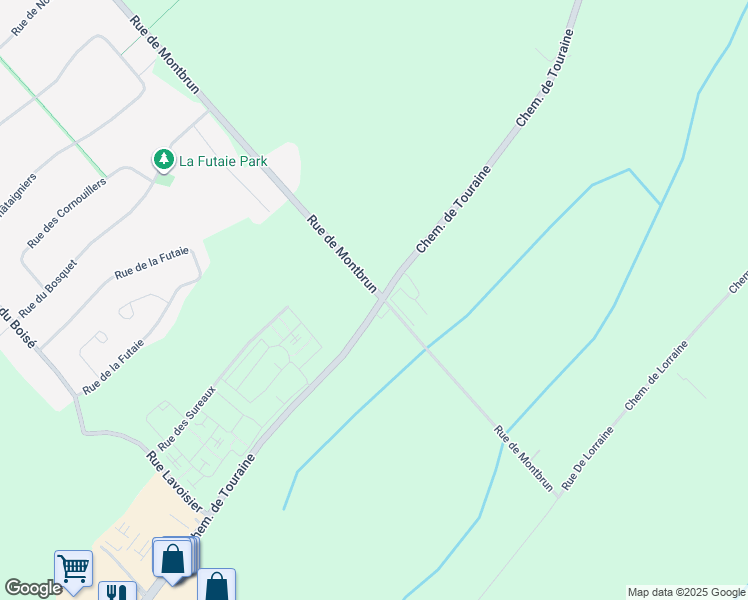 map of restaurants, bars, coffee shops, grocery stores, and more near 799 Chemin de Touraine in Boucherville