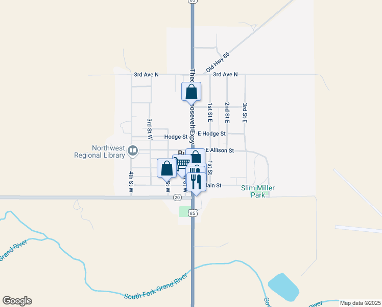 map of restaurants, bars, coffee shops, grocery stores, and more near in Buffalo