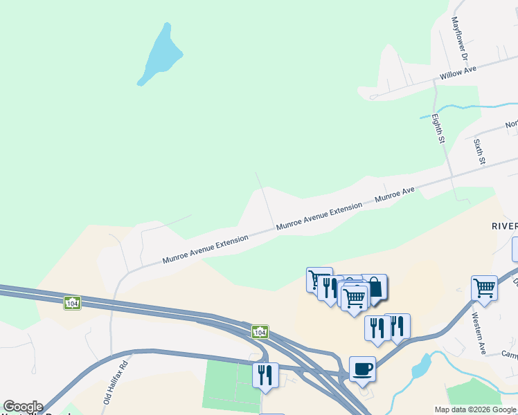 map of restaurants, bars, coffee shops, grocery stores, and more near 31 Birchwood Drive in New Glasgow