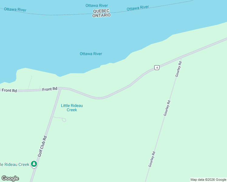 map of restaurants, bars, coffee shops, grocery stores, and more near 2655 Front Road in Hawkesbury