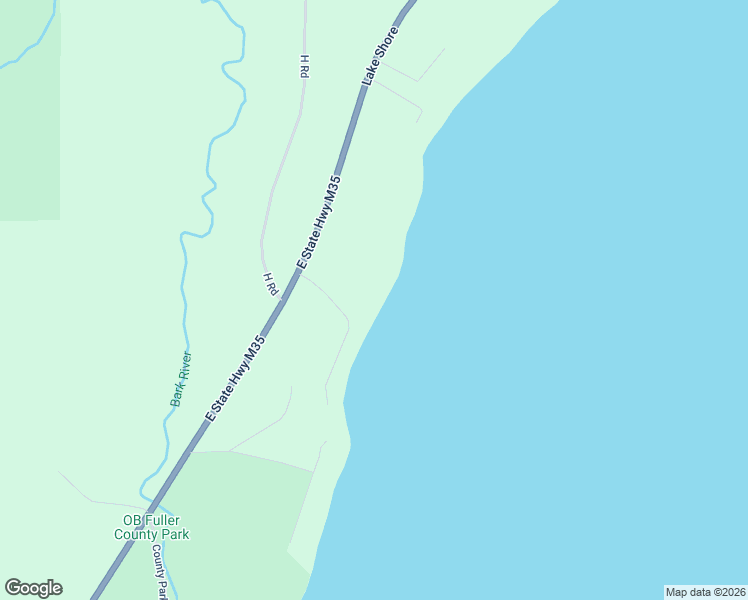 map of restaurants, bars, coffee shops, grocery stores, and more near 1034-1186 Lake Shore in Bark River