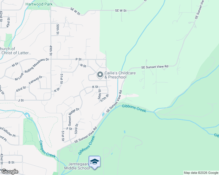 map of restaurants, bars, coffee shops, grocery stores, and more near 1082 57th Street in Washougal
