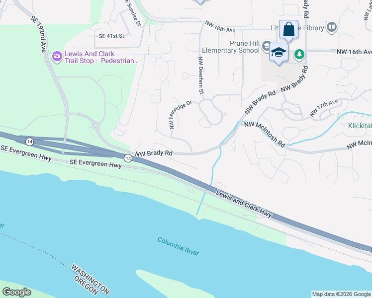 map of restaurants, bars, coffee shops, grocery stores, and more near 711 Northwest Grand Ridge Drive in Camas