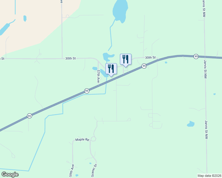 map of restaurants, bars, coffee shops, grocery stores, and more near 2769 56th Avenue in Princeton