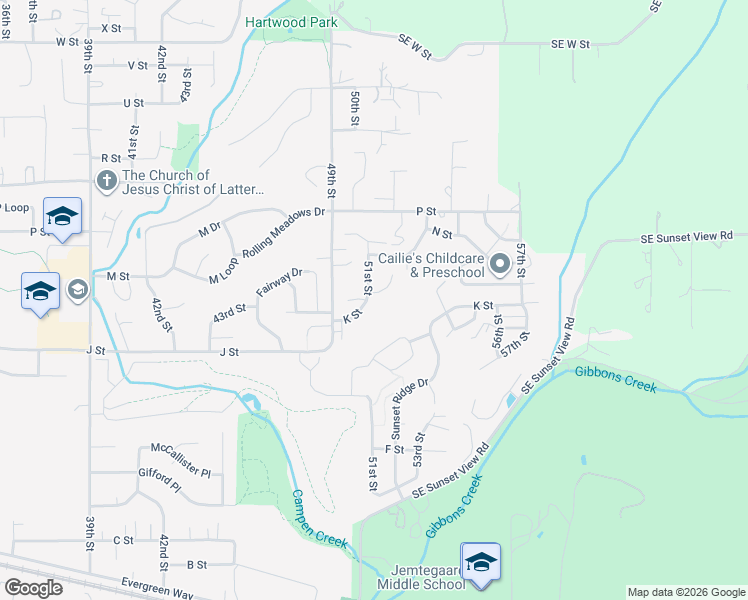 map of restaurants, bars, coffee shops, grocery stores, and more near 1236 51st Street in Washougal